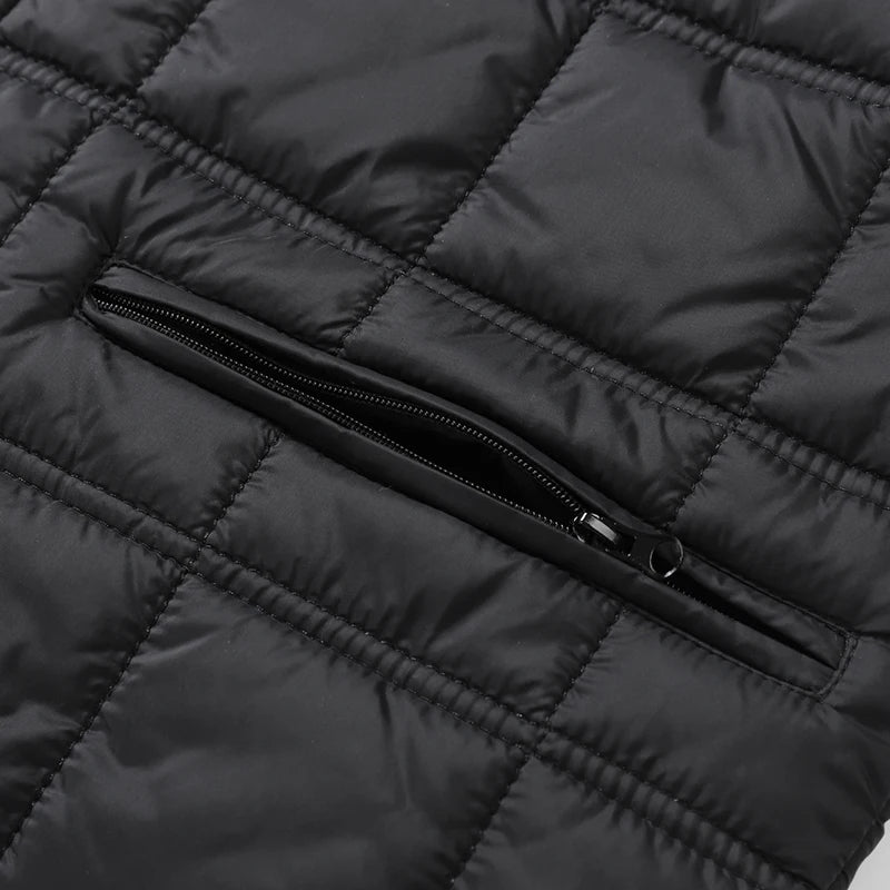 New Winter Fashion Versatile 5-Zone Intelligent Heating Vest For Men Outdoor Warmth USB Heating Waistcoat Coat (No Power Bank)
