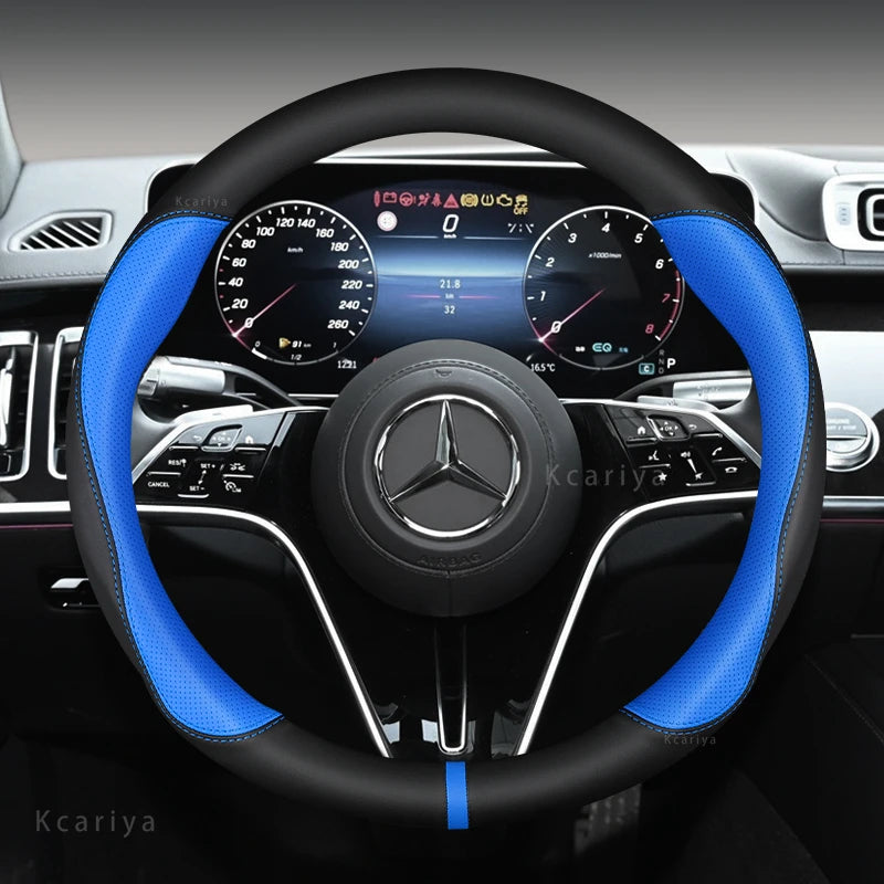 Car steering wheel cover For Mercedes A B C E R V CLASS CLA GLC GLK ML SLK VITO W123 W124 W203 W204 W176 W177 W212 W213 W221 245