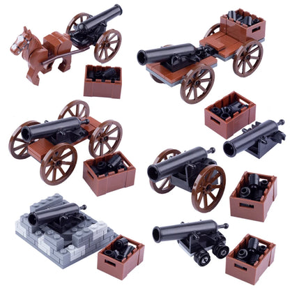 MOC Medieval Military Carriage Carriage Chariot Knight Transport Carriage Weapons Figures Vegetable Wood Bricks Children's Toys