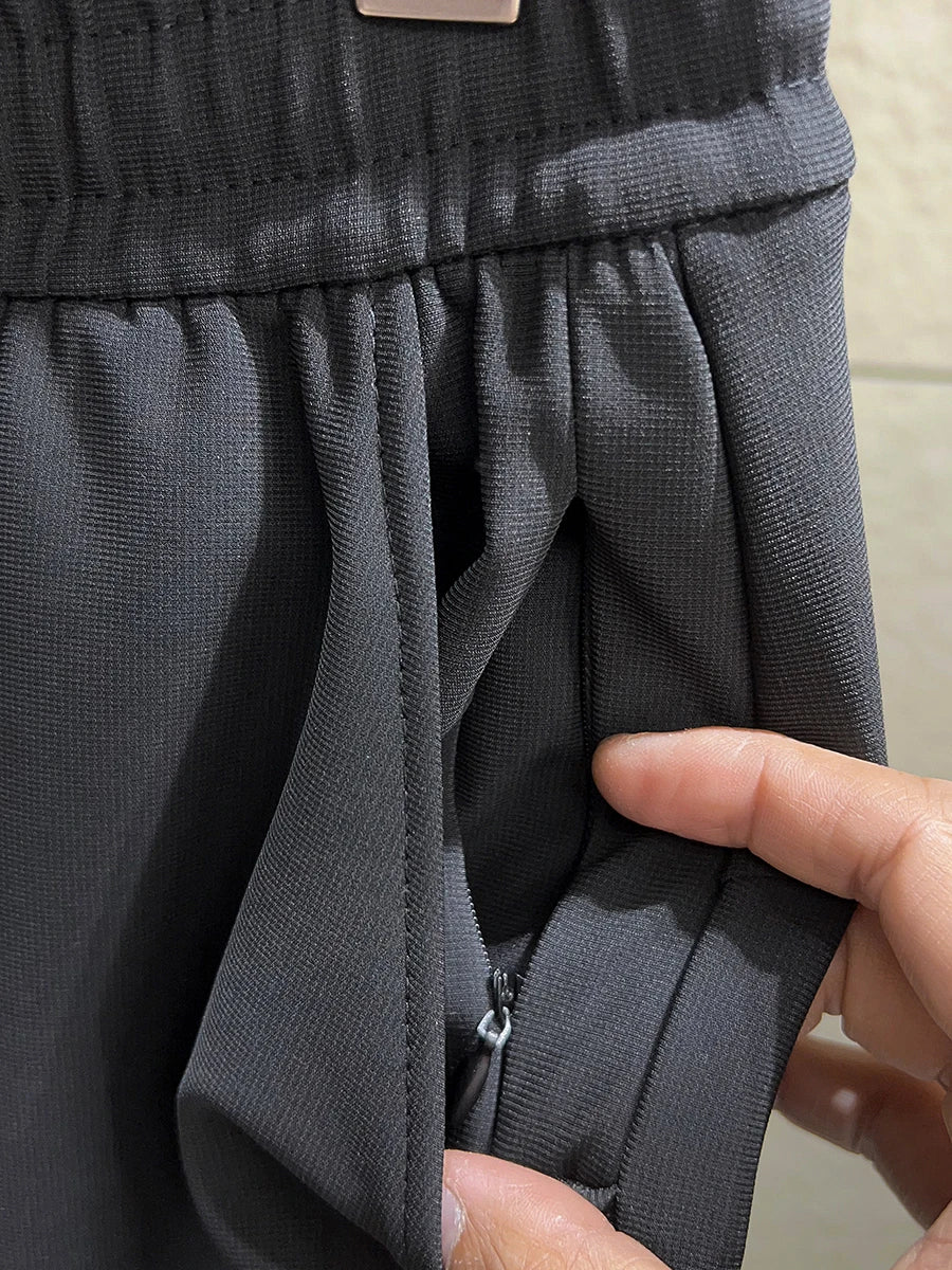 Graphene Heat Reflective down Snow Pants Men's Outdoor Winter Warm Windproof Trousers Long Straight Leg Pants Casual Style