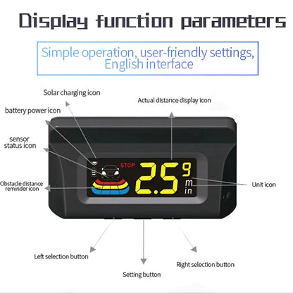 Spy Wireless Car Parking  Radar With 4 Sensors Reverse LCD Display Car Parktronic Monitor Detector System 22MM