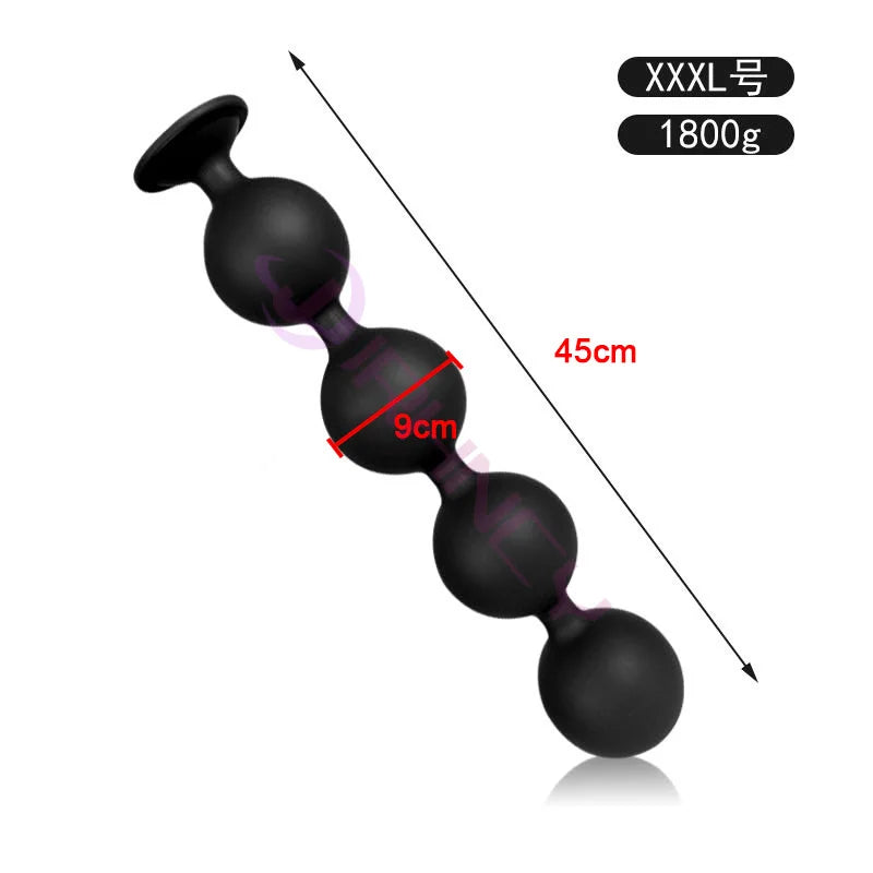 Huge Anal Plug 9cm Anal Beads 100% Liquid Silicone Soft Anal Balls Big Buttplug Prostate Massager Adult Sex Toys For Men