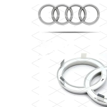 Audi 4-ring logo LED dynamic light front grille lamp Audi A3A4A5A6A7A8S3 S4 S5 S6 S7 Q3 Q5 Q7 black and silver.Quick delivery