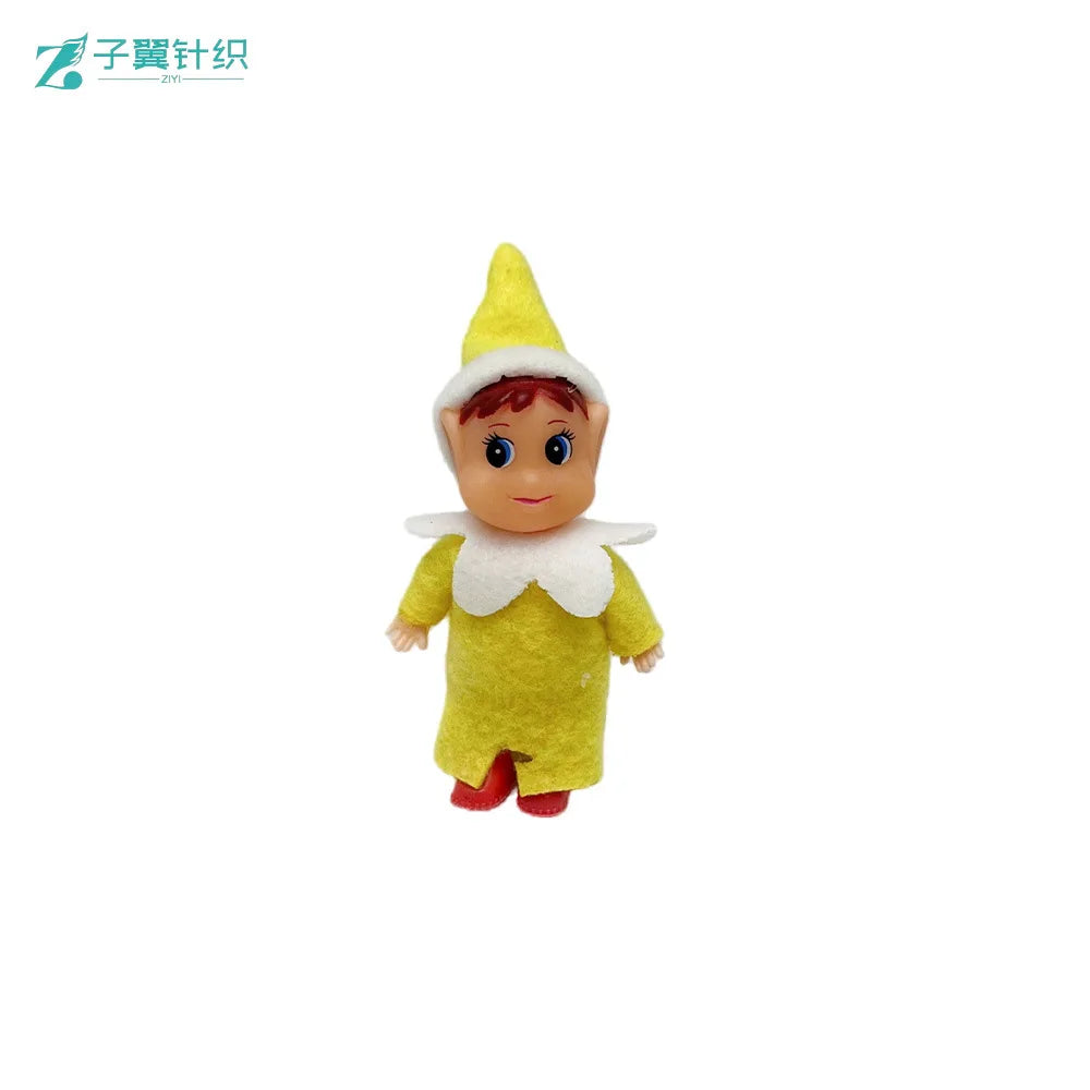 Vinyl Christmas Elf Doll Toy Ornament Christmas Tree Bookshelf Elf Decoration Christmas Gift Toy
