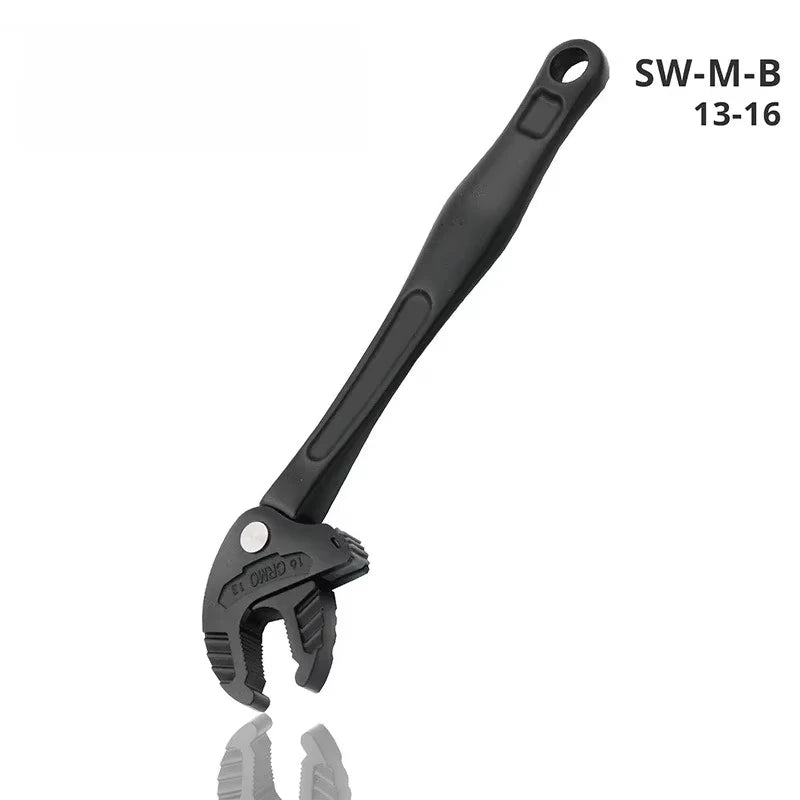 Heavy-Duty Industrial Crab Claw Wrench - Quick-Adaptive Ratchet, Wide Jaw Adjustable Tool for Automotive Repair, Plumbing