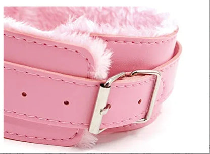 Women's customized PU necklace sexy COSPLAY plush collar leather nightclub style Jewelries