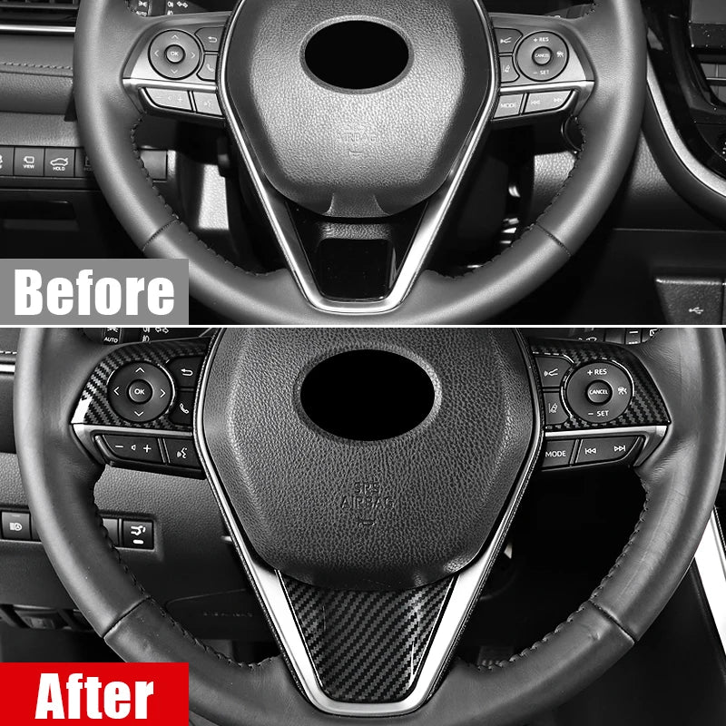 For Toyota Camry XV70 70 2018 2019 2020 2021 2022 2023 ABS Car Steering Wheel Button Panel Trim Cover Decorative Sticker