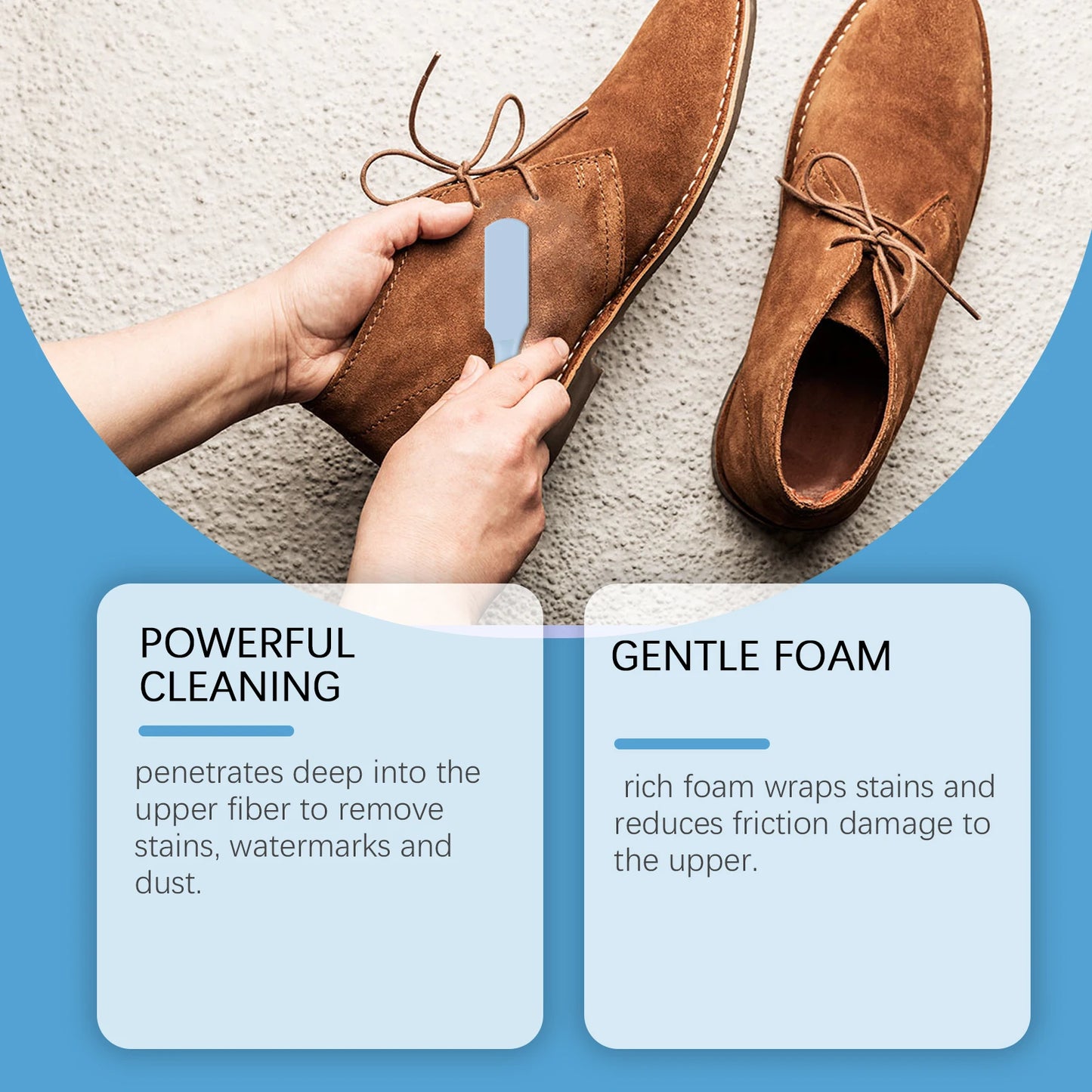 Suede Leather Cleaner Suitable For Cleaning Dirt Knitted Boots Leather Canvas Gentle Cleaning & Care Suede Material Cleaning Kit