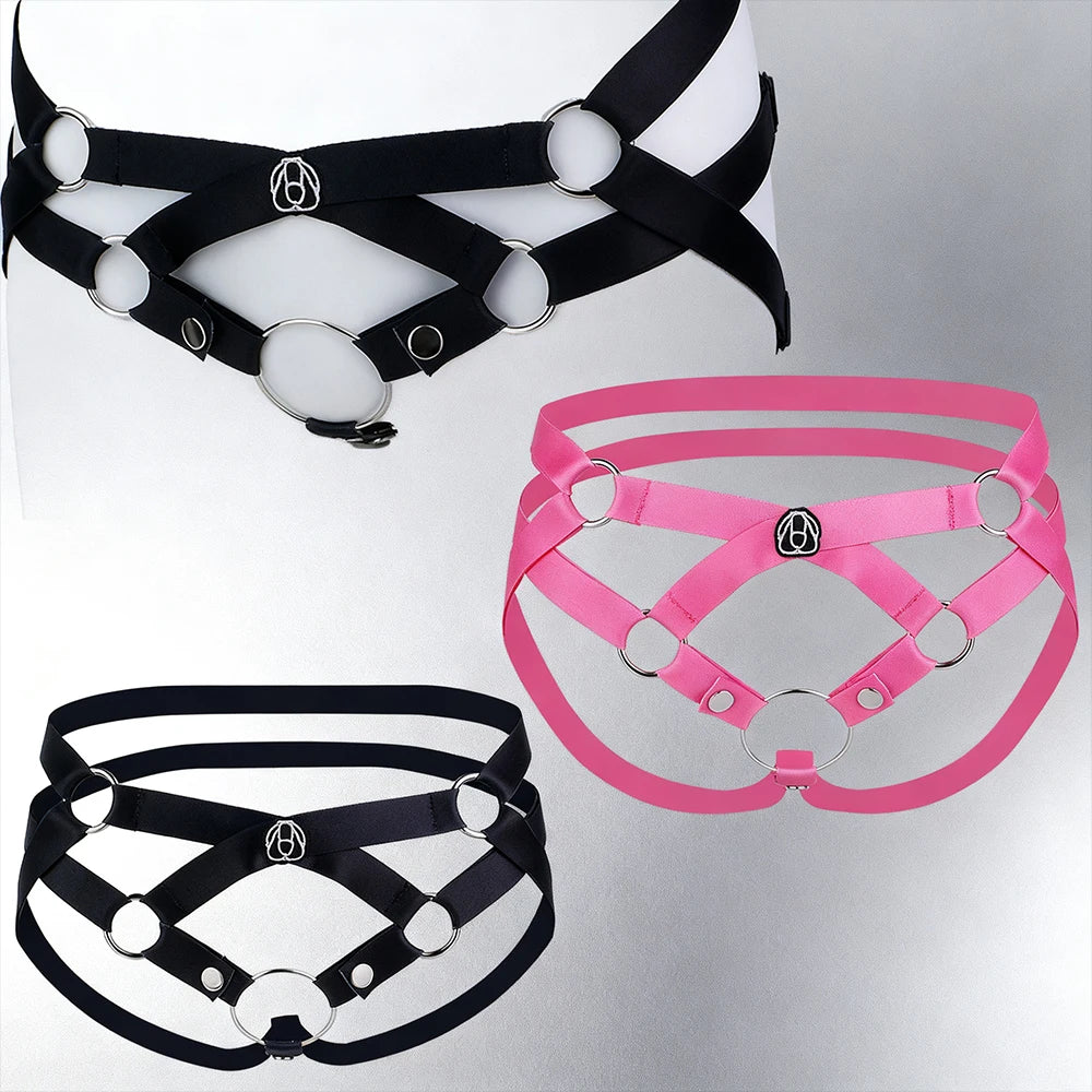 SMMQ Seaxy Men Adjustable Elastic Belt Chastity Cage Support Strap BDSM Underwear For Sissy Adult Game Accessories 18+