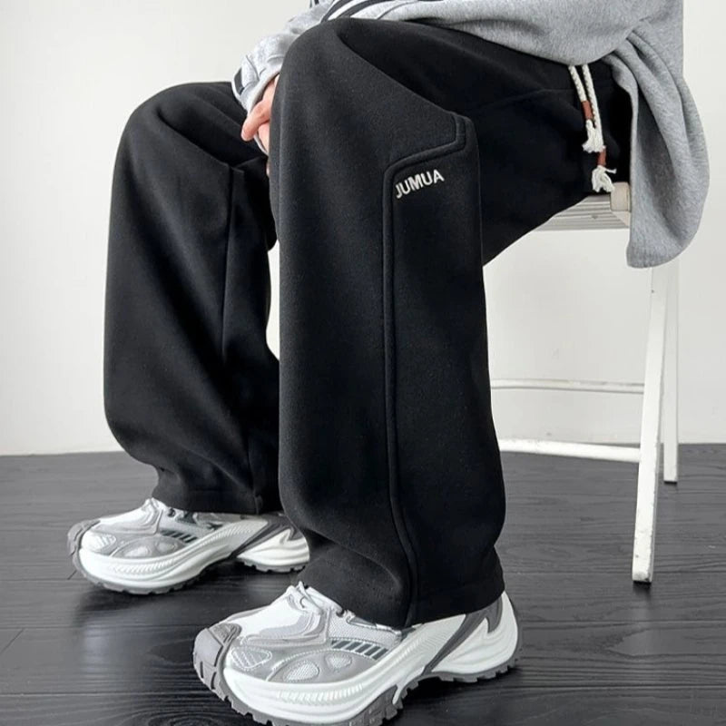 Men's Winter Thermal Fleece Joggers Windproof Thick Casual Pants Plus Size Warm Sports Sweatpants for Cold Weather