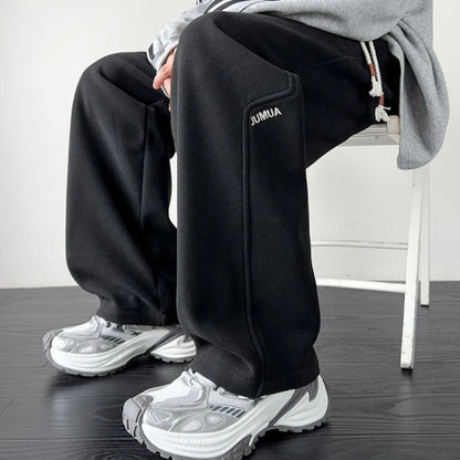 Men's Winter Thermal Fleece Joggers Windproof Thick Casual Pants Plus Size Warm Sports Sweatpants for Cold Weather