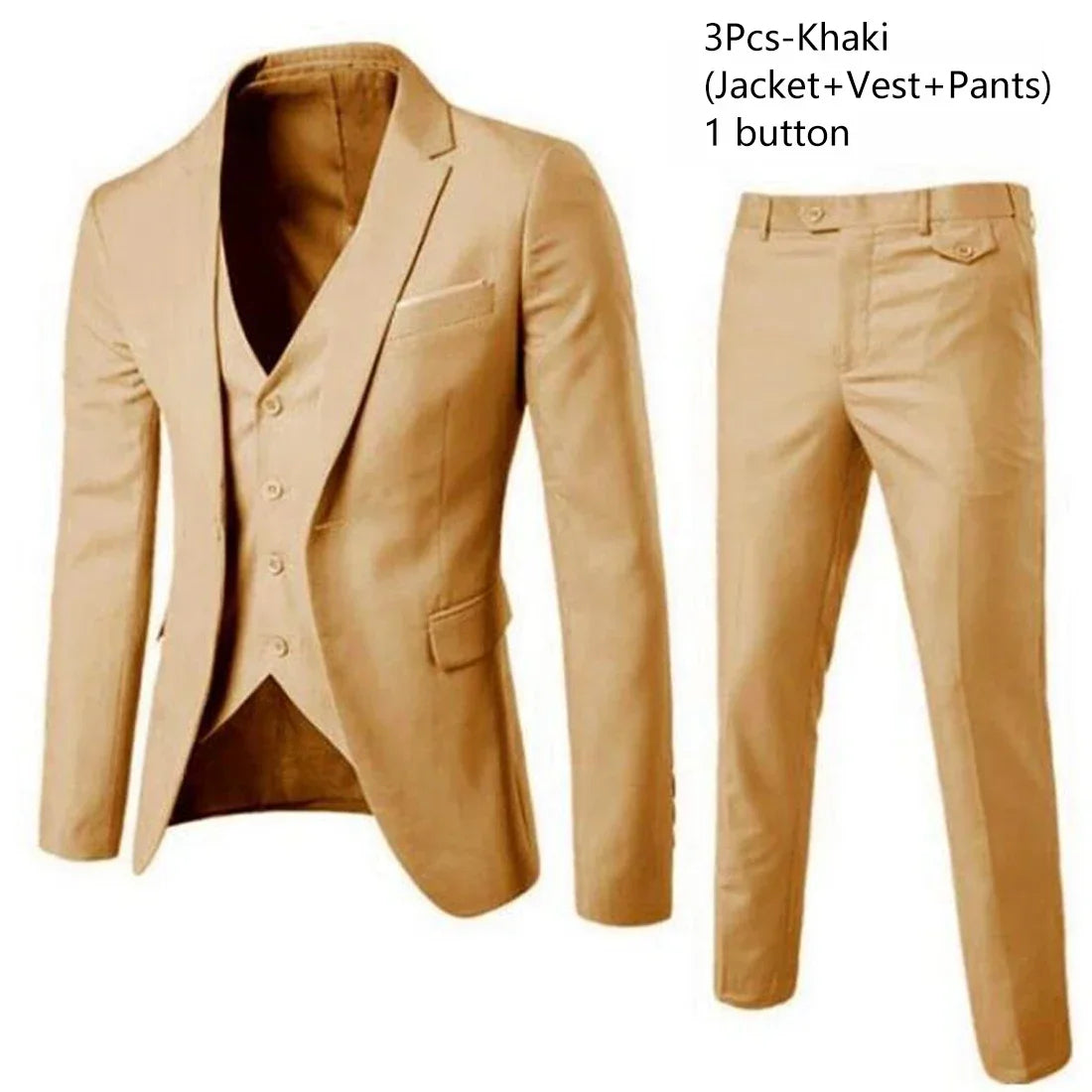 Elegant Men Suits 3 Pieces 2 Blazers Sets Wedding Jackets Vest Pants  Classic  2025 Formal Coats Korean Costumes