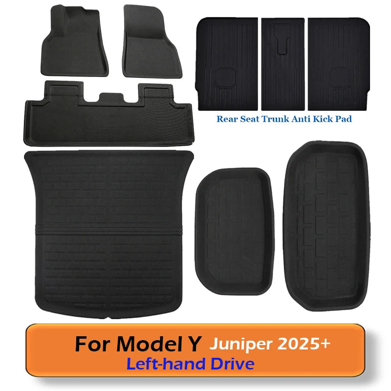 XPE Floor Mats Cargo Liner for Tesla Model Y Juniper / Launch 2025 2026 All Weather Anti Slip Waterproof Floor Liner Boot Mats