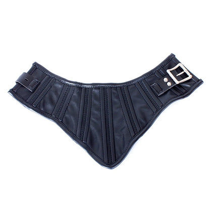 Sex Products Erotic Black Soft Sponge Padded Inside Leather Chastity Posture Neck Collar For Bdsm Choker Bondage Couples Harness