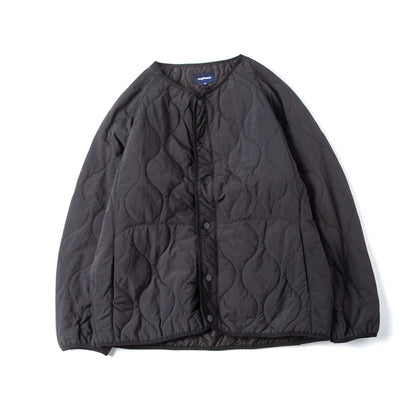 Retro Japanese Style Oversized Quilted Cotton Jacket Unisex No Collar Diamond Pattern Cotton Coat Couple Outerwear