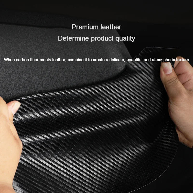 For Zeekr 001 2024 2025，Leather Car Door Anti-kick Pad Front Rear Door Protective Pad Threshold Bar Car Modification Accessories