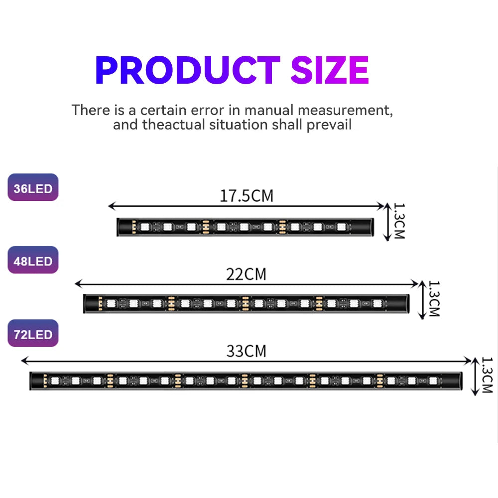 4 IN 1 Car Automotive Ambient Light Neon Foot Light Interior LED Ambient Light Car USB/Cig Music Light Environment Decoration