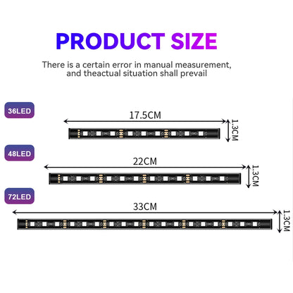 4 IN 1 Car Automotive Ambient Light Neon Foot Light Interior LED Ambient Light Car USB/Cig Music Light Environment Decoration