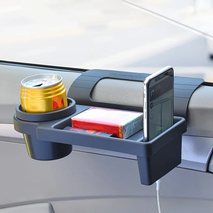 Car Organizer Box With Cup Holder Drink Holder Side Door Window Phone Slot Hanging Storage Rack For Vehicle Interior Accessories