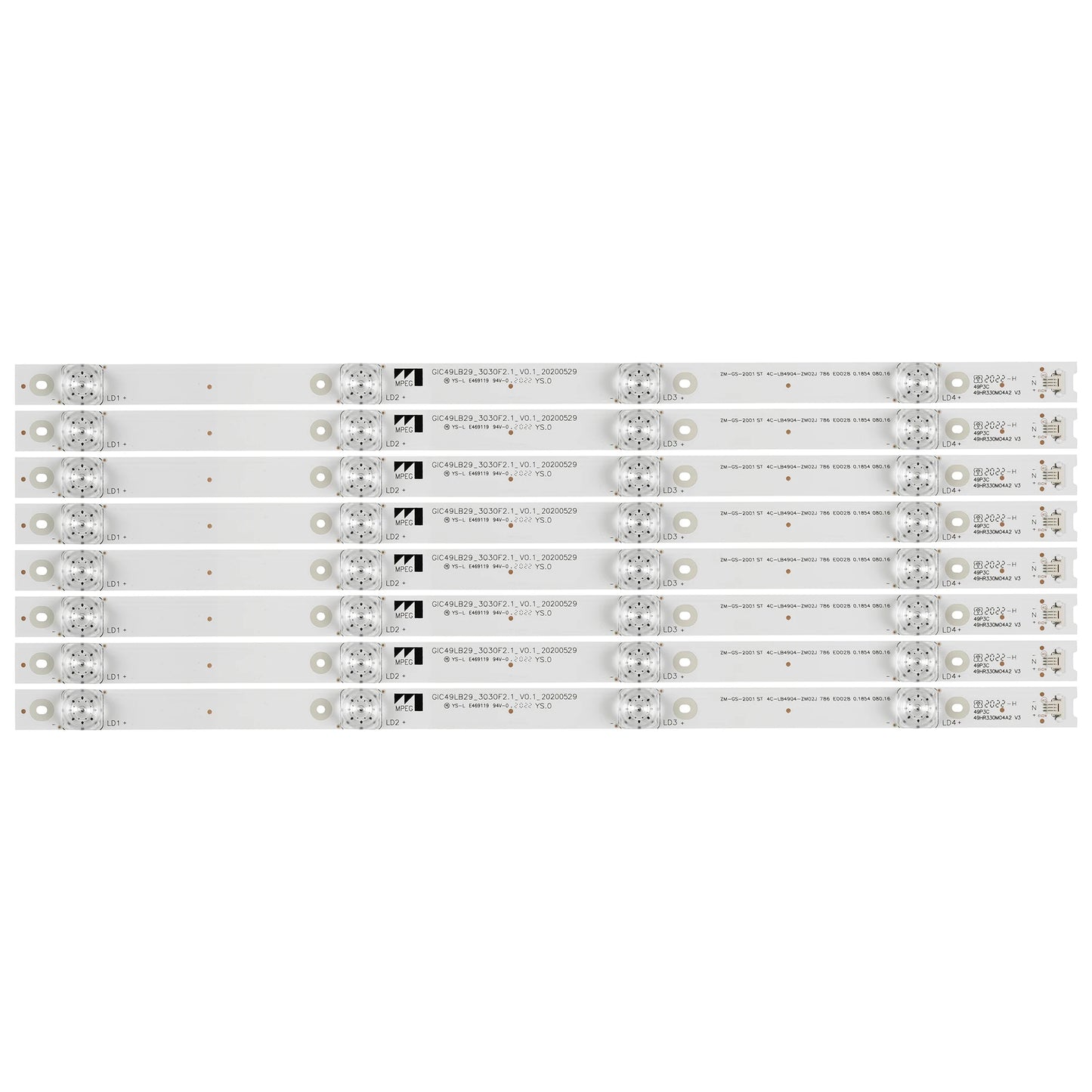 4LED LED Backlight Strip GIC49LB29_3030F2.1_V0.1 For THOMSON 49UC6306X1 49UD6596 49A950C 49P3C 49P3F For LEHUA 49BC7600