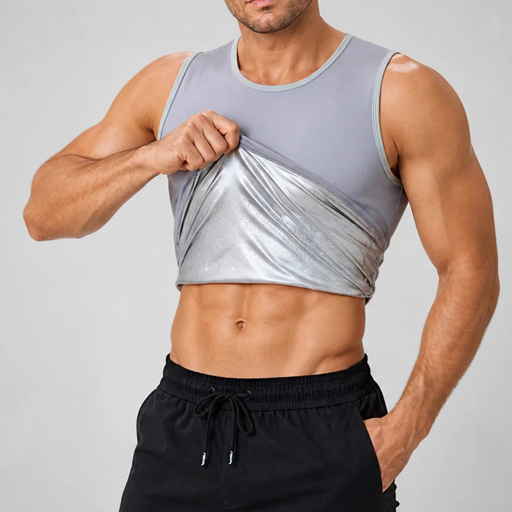 Man Sauna Vest for Weight Loss Body Shaper Workout Vest Exercise Training Slimming Suit Fat Burning Sweat Vest