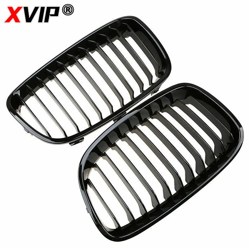 XVIP Car Front Grille Grills Gloss Black for BMW 1 Series F20 m140i 118d F21 2012-2014 Front Diamonds Style Grille Accessories