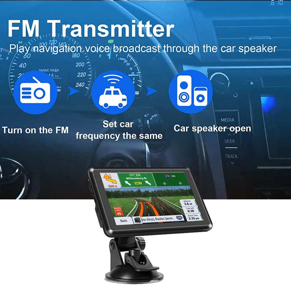7inch Car GPS Navigation HD Touch Screen GPS Navigator Truck 3D Mode Sat Nav 8G+256M Europe Map GPS Navigators
