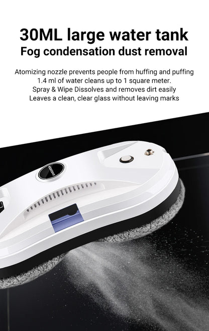 DIVEDEER Intelligent water spray window cleaner with automatic water spray function anti-fall magnetic glass home smart cleaner