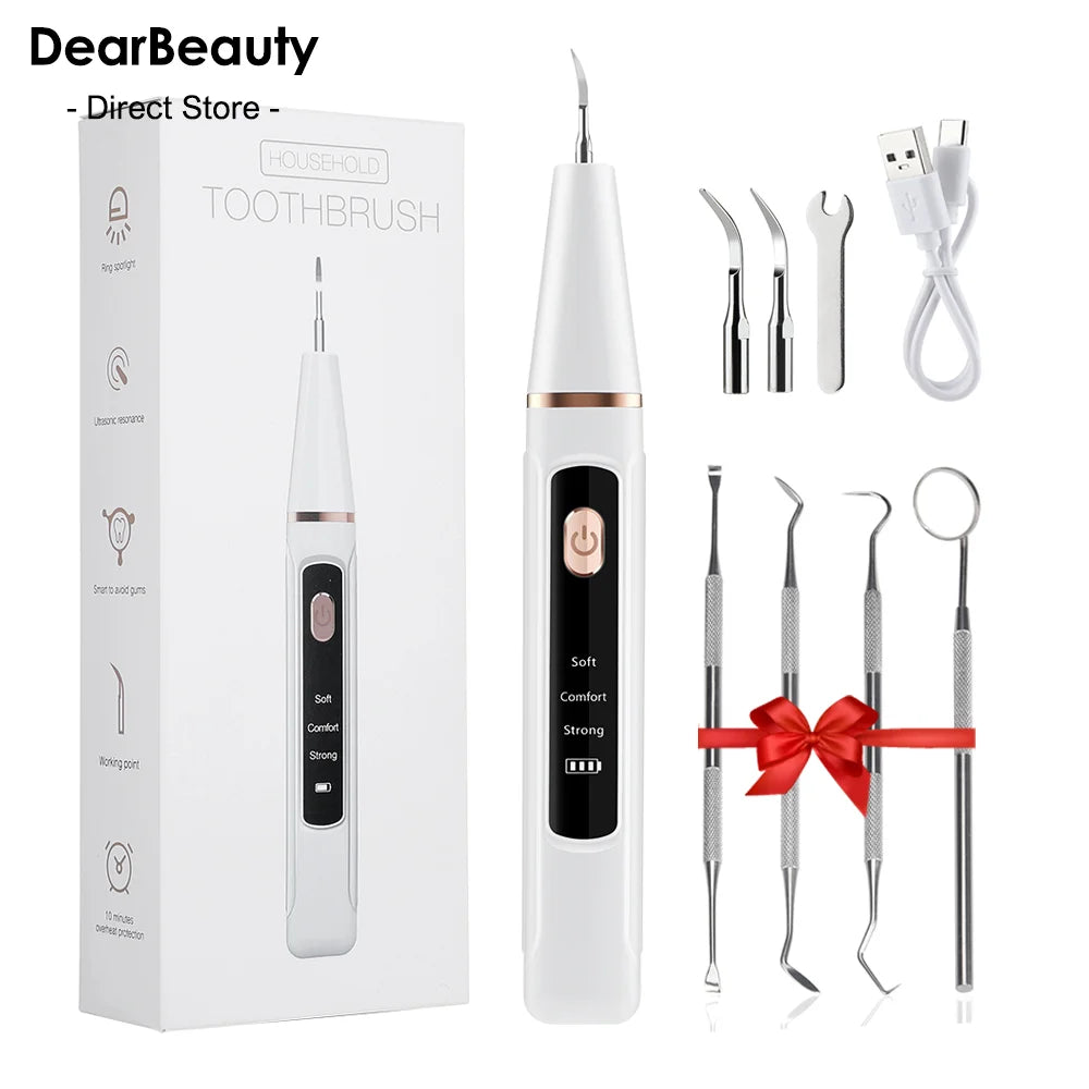 Ultrasonic Dental Scaler Electric Sonic Teeth Plaque Cleaner Dental Stone Removal For Teeth Tartar Stain Teeth Calculus Remover