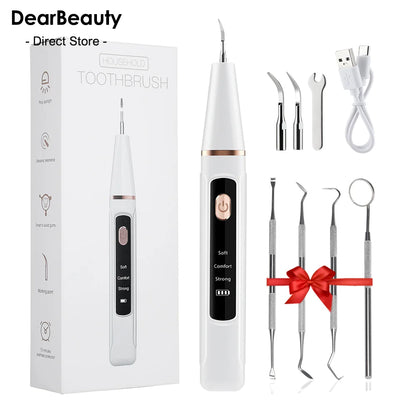 Ultrasonic Dental Scaler Electric Sonic Teeth Plaque Cleaner Dental Stone Removal For Teeth Tartar Stain Teeth Calculus Remover