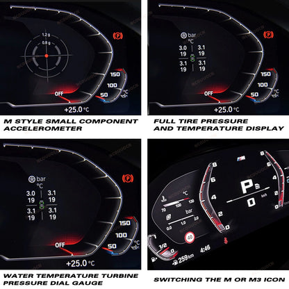 For BMW M Track Emulator BDC3 Code Sports Mode Dashboard Theme ID7 Instrument Universal Module G Series 2 3 4 5 6 7 8 X3 4 5 6 7