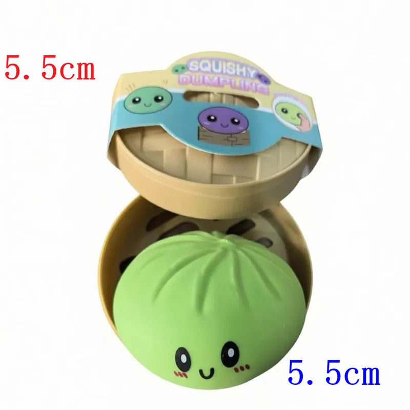 5.5/8.5cm Stress 1-12Pcs Dumpling Squash Toy Dampaline Squishy with Box Dumplings Sensory Squeeze Toy for  Relief Gift Birthday