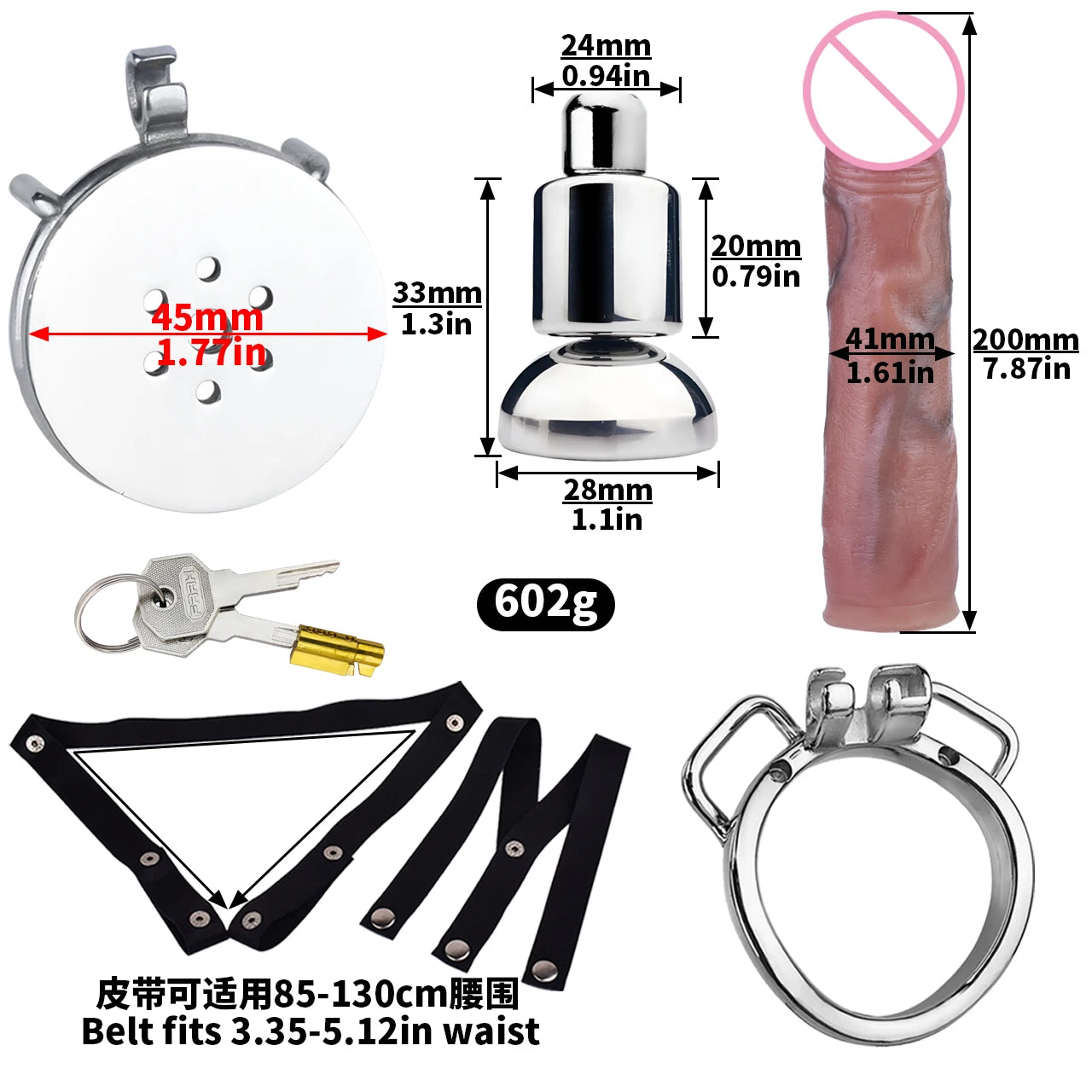 FRKO Flat Inverted Chastity Cage With Detachable Silicone Skin Feeling Dildo Bondage Belt CBT Adlt Games Cocklock Sex Toys Gays