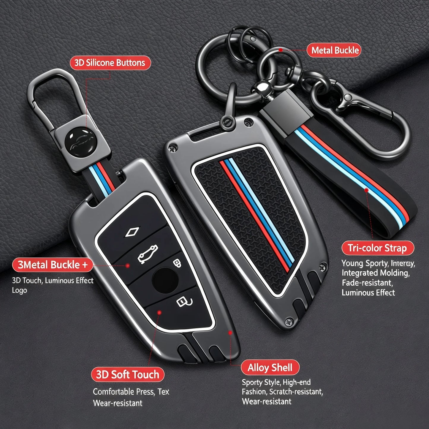 New Protective Key Fob Cover For BMW X1 X3 X4 X5 X6 F15 F16 G30 G11 F30 F39 F48, 118i 218i 320i 520 525 Car Interior Accessories