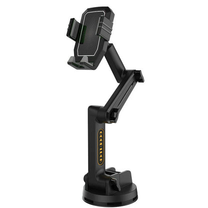 1pcs Black Car Phone Mount Holder Adjustable Height Suction Cup Type Universal Suitable for Truck Dashboards Cell Phone Bracket