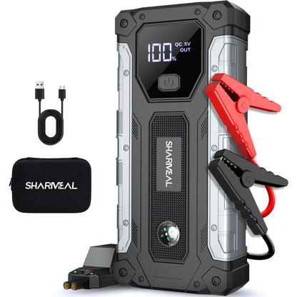 10000A Jump Starter Power Supply Emergency Battery Pack For Petrol Diesel Engines 12V Emergency Power Box With LED Lighting