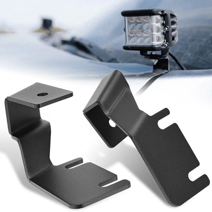 Hood Ditch LED Light Brackets for 2014-2025 Toyota Hilux ,Offroad Hood Hinge Light Mount Brackets kit for Pod Work Lights.