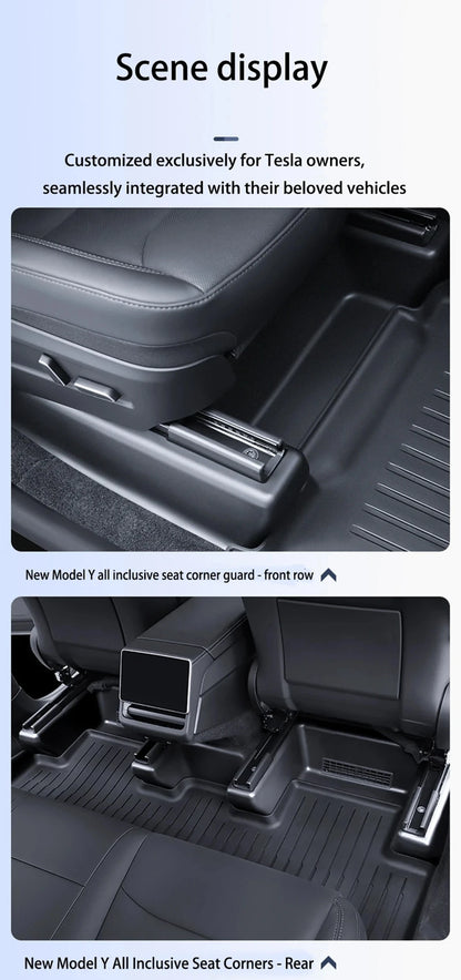 Underseat Protector Seat Track Cover for Tesla Model Y Juniper 2025 2026 Seat Slide Rail Pad Guard Anti-Kick Pad Accessories