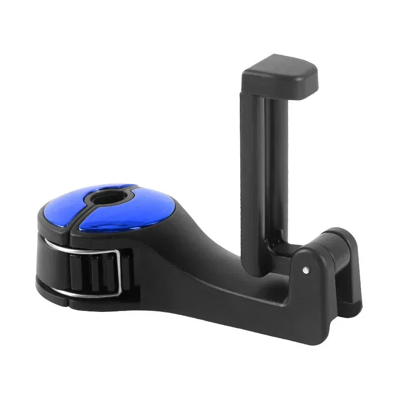 Multi-functional 2 In 1 Car Hook Hidden Multifunctional Rear Headrest Hook Car Rear Phone Holder Lock Type Mobile Phone Holder