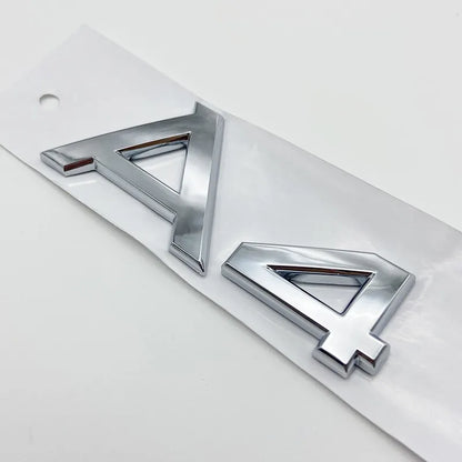 3D Chrome Glossy Black ABS TDI TFSI Car Rear Emblem Sticker for Audi A1 A3 A4 A5 A6 A6L A7 A8 S3 S6 Q3 Q5 Q7 TT S RS