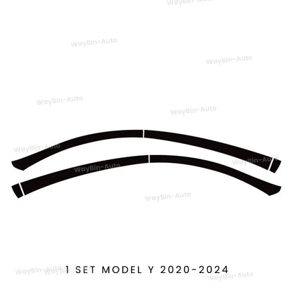 Hidden Roof Vinyl Wrap For Tesla Model 3 Highland 2024 Strip Film Trim Cover Black Y Juniper Floating Roof Sticker Accessories