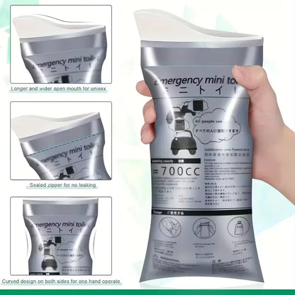 Disposable Urine & Vomit Bags, 700ML Portable Urinal for Women/Men, Emergency Travel, Camping, Traffic Jam, Pregnant, Patient