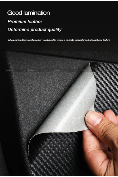 For Zeekr 001 2024 2025，Leather Car Door Anti-kick Pad Front Rear Door Protective Pad Threshold Bar Car Modification Accessories