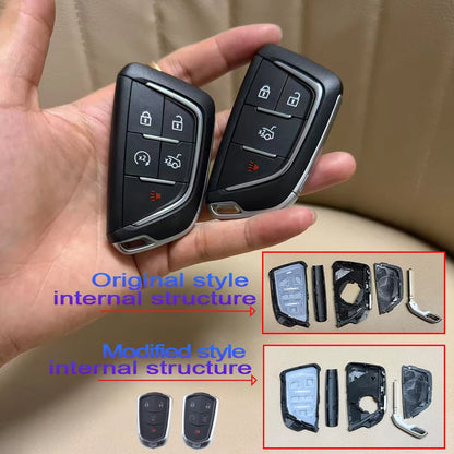 4 5 Buttons Original-Size Car Key Fob Shell Case Housing for Cadillac XT4 CT6 ATS Escalade ESV DTS ELR STS Xt5 XTS CTS SRX ATSL