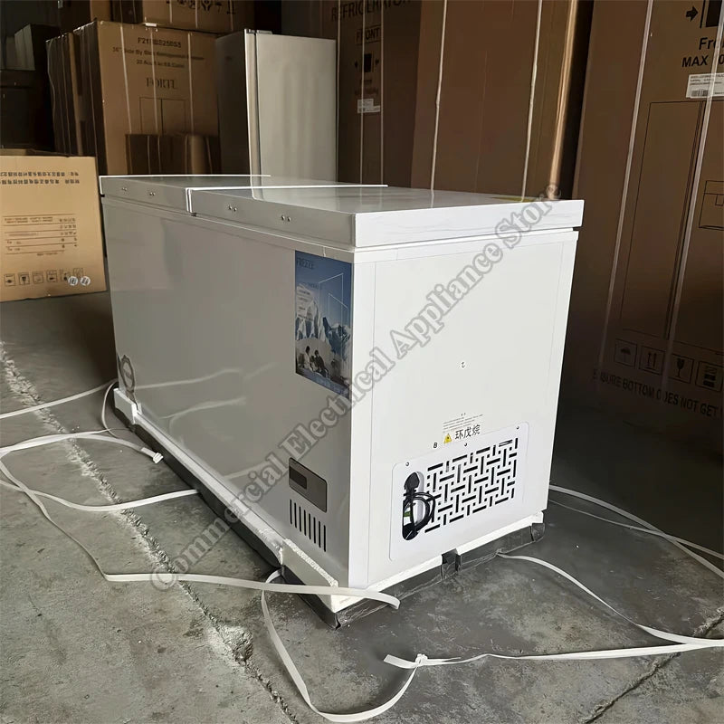 Freezer Commercial Refrigerator Freezer Large Capacity Double Door Horizontal Top Open Dual Temperature Chest Freezer