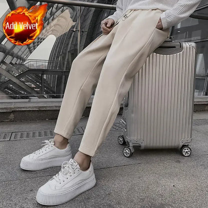 Man Sports Pants Solid Plus Big Size Harem Joggers Korean Deals Cool Trousers Autumn Winter Retro Essential Sweatpants for Men