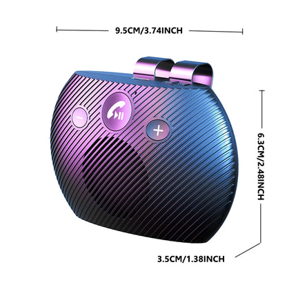 Bluetooth 5.3 Speakerphone Bluetooth-compatible Handsfree Car Kit Wireless Stereo Mp3 Music Player Car Handsfree Sun Visor Clip