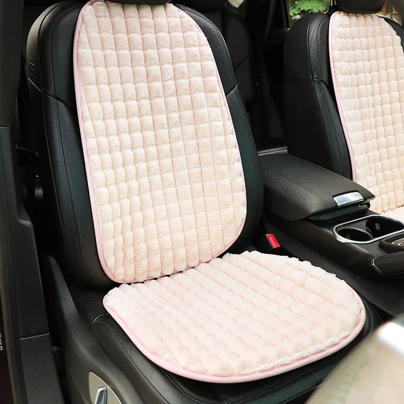 Universal Warm Plush Car Seat Cover Fur Rabbit hair-like Seat Protector Winter Suit for Most Car Cushion Interior Accessories