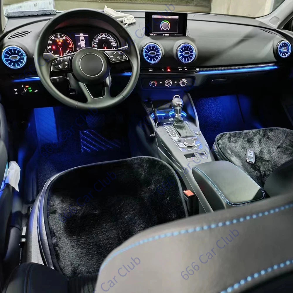 256 Colours Air Vents For Audi A3 S3 RS3 8V 8Y 8P 2004-2020 Car Dashboard Ambient Light LED Air Conditioner Outlet Nozzle Lamp