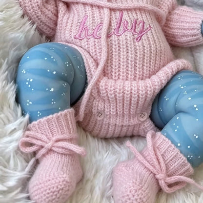BZDOLL Cloth Body 50CM Blue Skin Avatar Reborn Baby Doll, 20 Inch Lifelike Handmade Toy, Fashion Birthday Gift